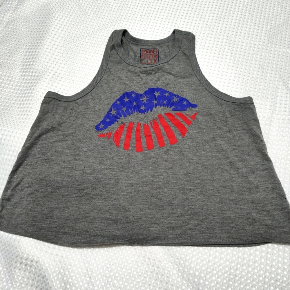 Modern Lux M Cropped‎ Tank Gray